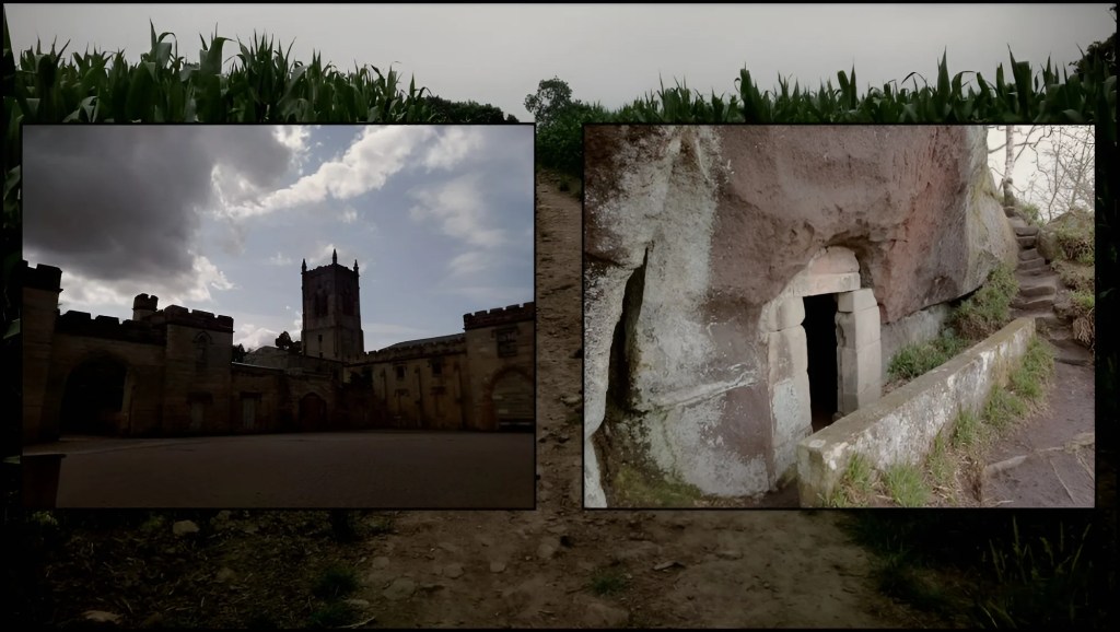 Left image: Elvaston Castle in Derbyshire. Right image: Rowter Rocks in Derbyshire.